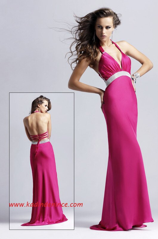 Pembe Abiye Elbise Modelleri 2014 Resimleri (7)