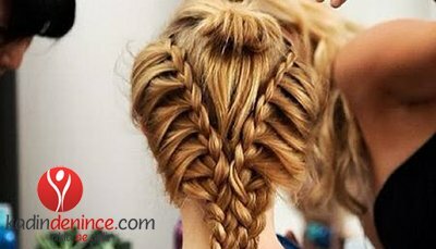 Saçlarda Sepet Örgüsü Modeli