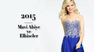 Mavi Abiye ve Elbise Modelleri