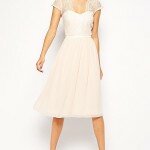 krem dantelli elbise 2016 resim