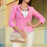 pembe blazer ceket resim