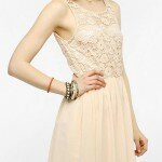trend krem dantelli elbise resim